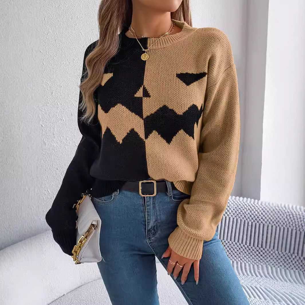 Halloween Langarmpullover für Damen