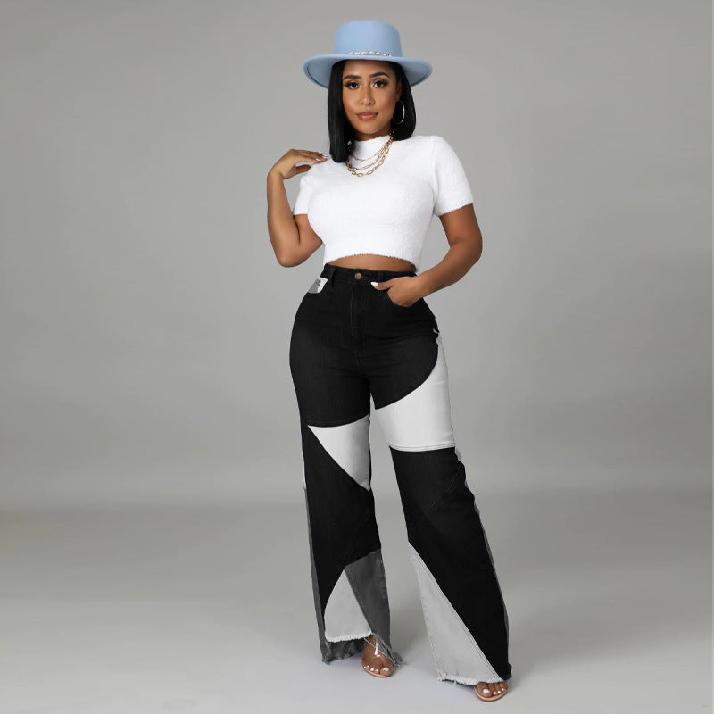 Sommerneue Damenjeans mit Patchwork
