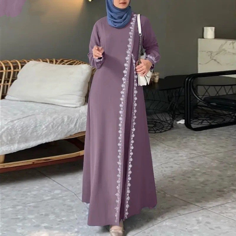 Modisches Langarm-Spitzenhäkelweste Damen Frühlings-Freizeitkleid