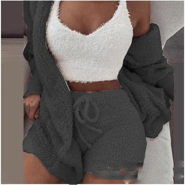 Damen Plüsch Hauskleidung