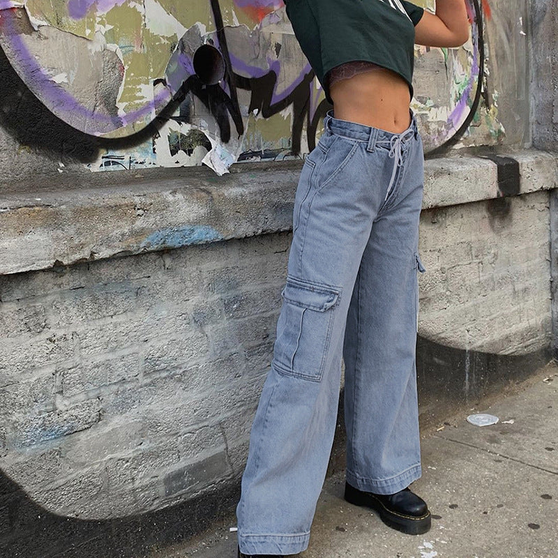 Denim-Hose mit geradem Bein