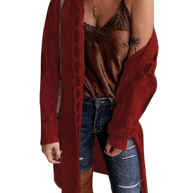Langarm-Strickjacke