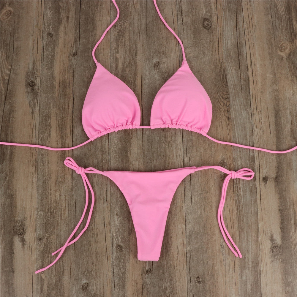 Einfarbiger Bikini