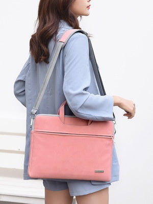 Damen PU-Leder Laptop Tragetasche Stilvolle Notebook-Tasche für Frauen