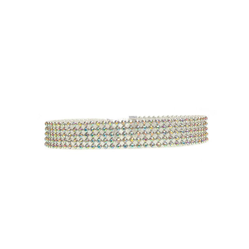 Elegante Halskette mit Kristallen und Strass für Damen