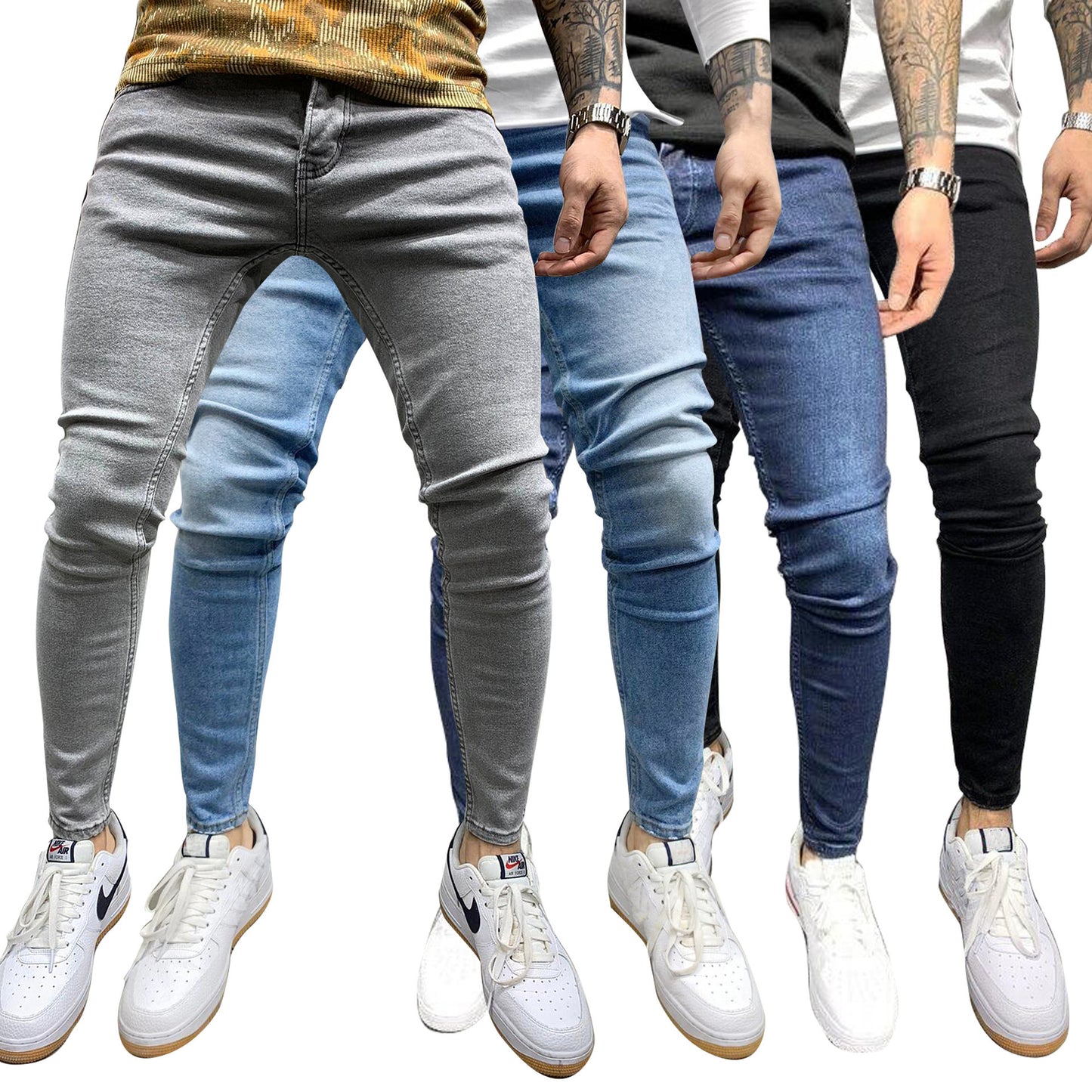 Herren Stretch-Röhrenjeans