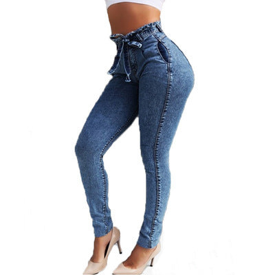 Fringen-Denimhose