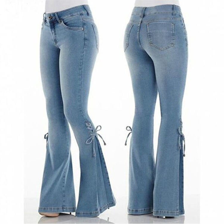 Stretch-Jeans für Damen mit mittlerer Taille