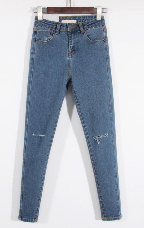 Vielseitige Damenjeans mit hoher Taille und Bleistiftschnitt