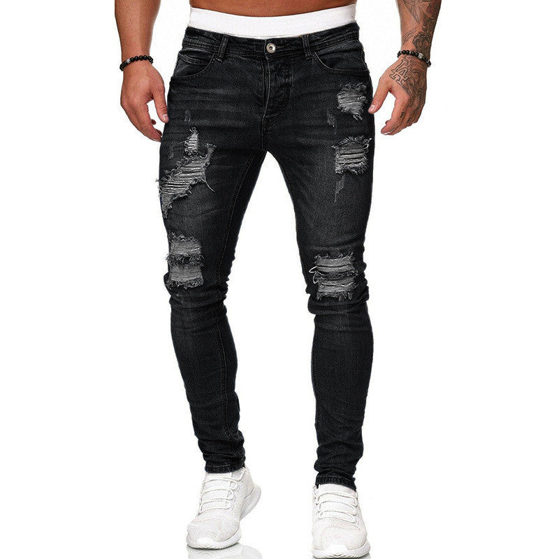 Jeans mit Rissen und Schmaler Passform