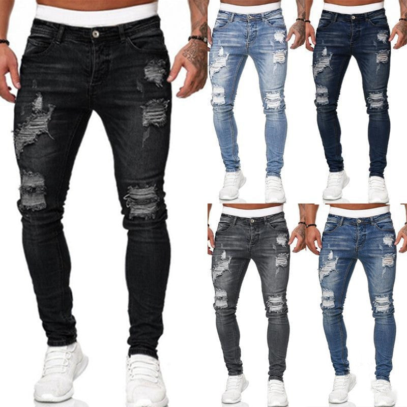 Jeans mit Rissen und Schmaler Passform
