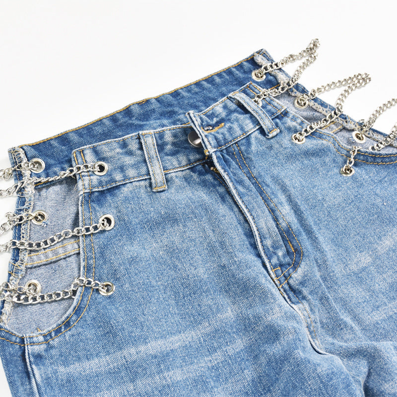 Stilvolle Damen High-Waist Jeans mit einem Hauch von Eleganz