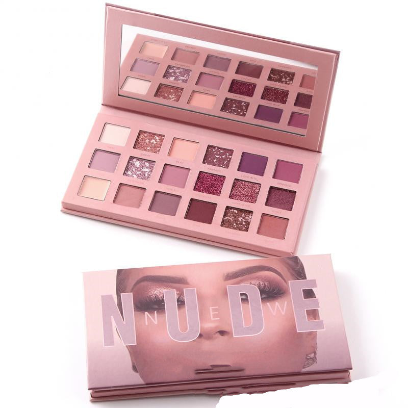 Nude Shimmer Matte Lidschattenpalette Lang anhaltende, natürliche Pigmente
