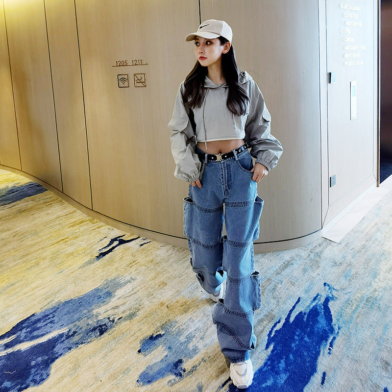 Zerrissene Jeans für Frauen mit Nischen-Design
