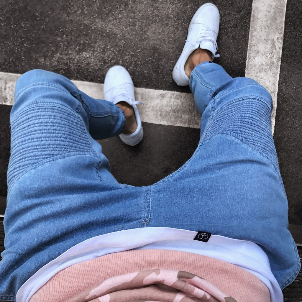 Herrenmode Leichte Blaue Slim-Fit Jeans