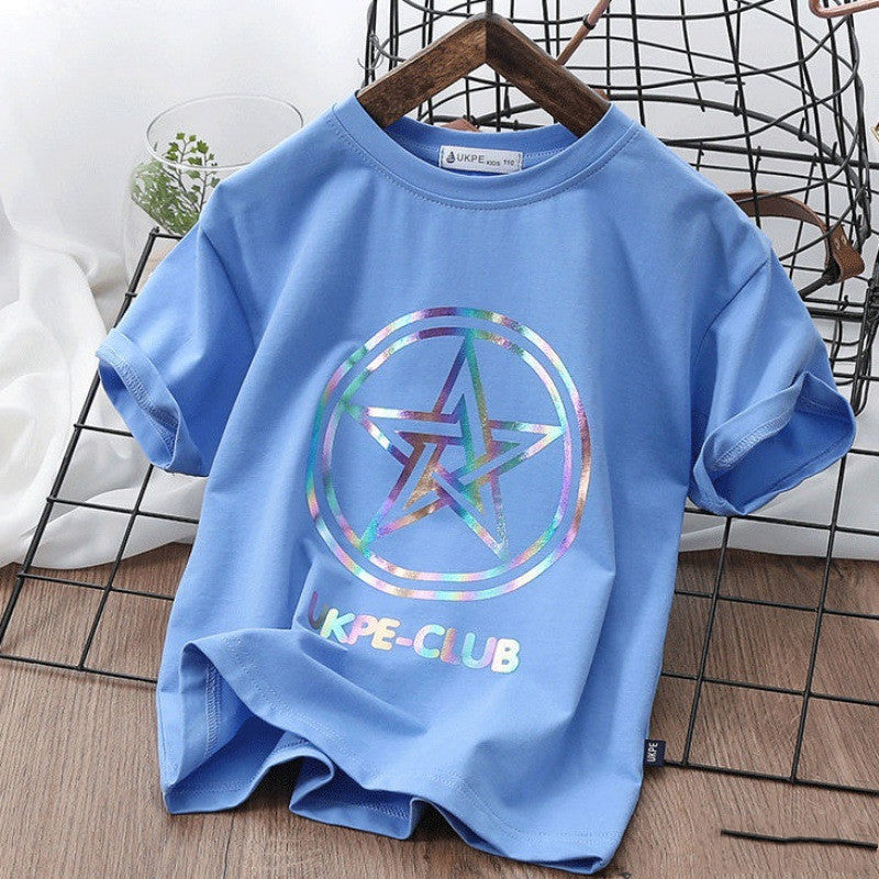Jungen Kurzarm T-Shirt Rotes Netz mit laserreflektierenden Cub-Elementen