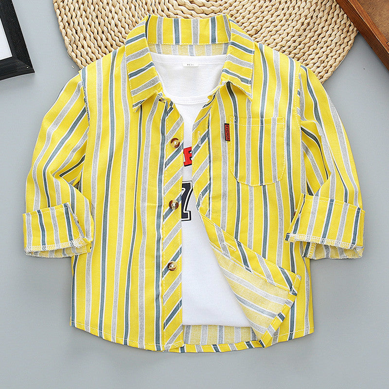Jungen kariertes Langarmhemdjacke für den Frühling