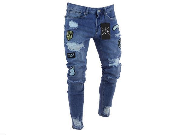 Zerrissene Denim Hosen Männer