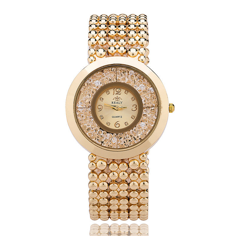 Elegante Damen-Armbanduhr mit Strass
