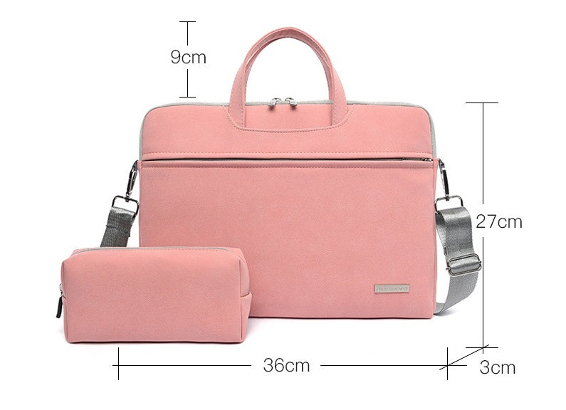 Damen PU-Leder Laptop Tragetasche Stilvolle Notebook-Tasche für Frauen