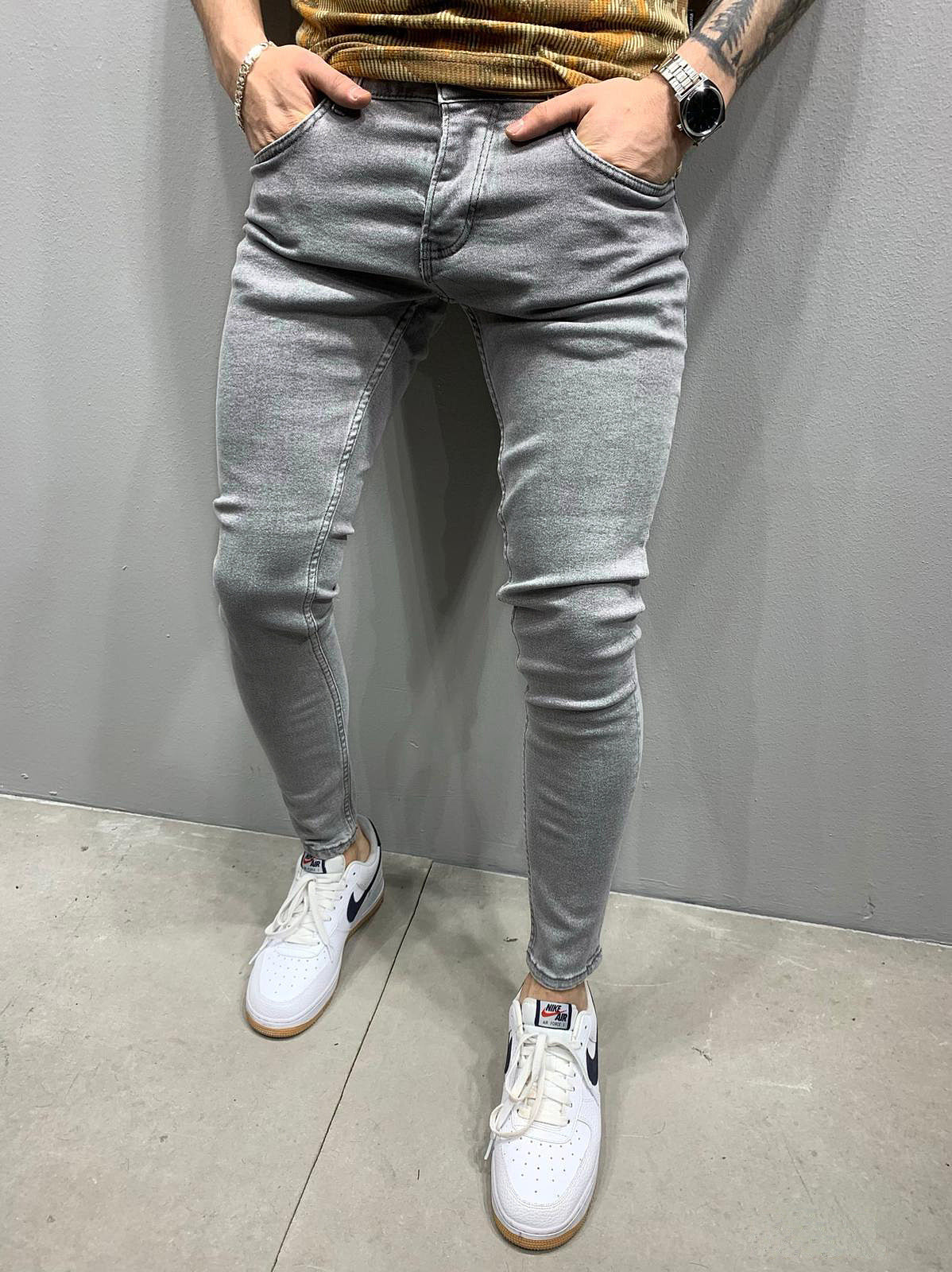 Herren Stretch-Röhrenjeans