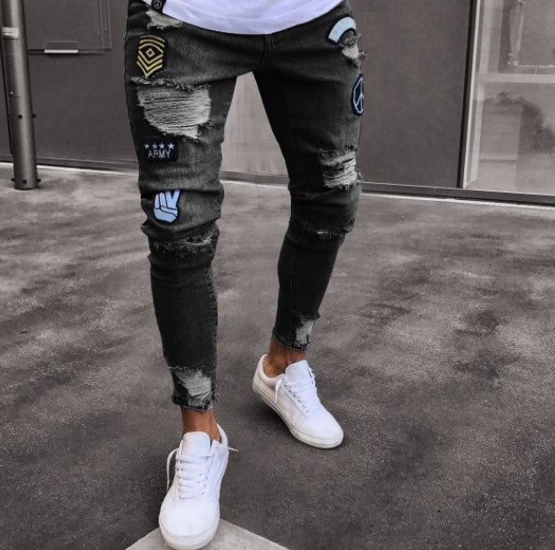 Zerrissene Denim Hosen Männer