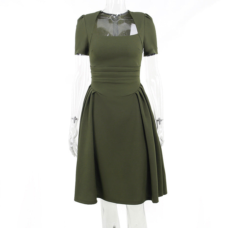 Damenmode Kurzarmkleid im Frühlingsstil