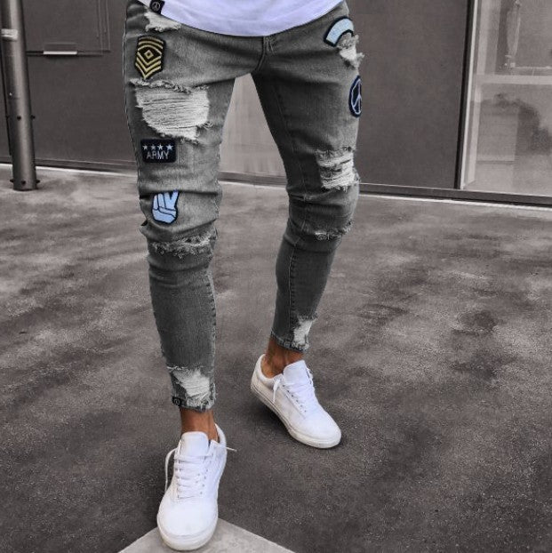 Zerrissene Denim Hosen Männer
