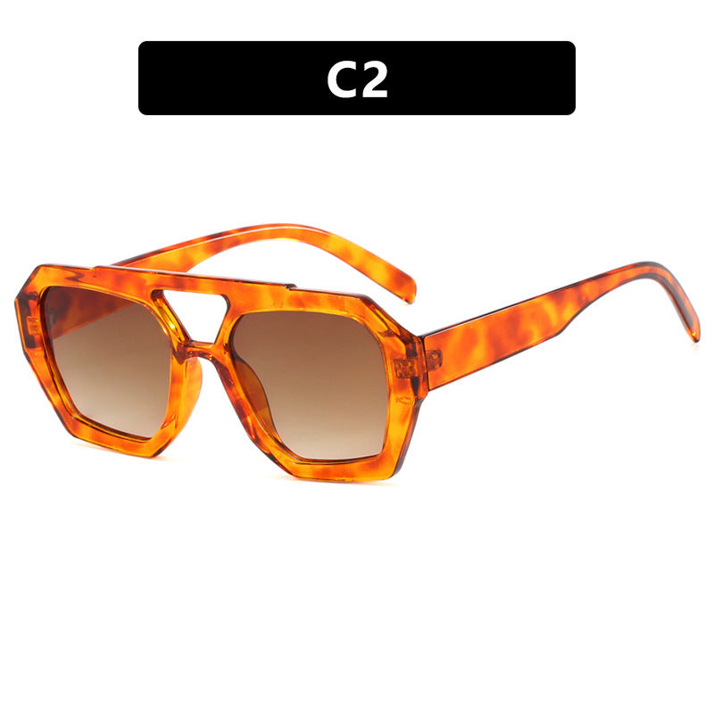 Großer Rand Sonnenbrille mit Doppelstrahl