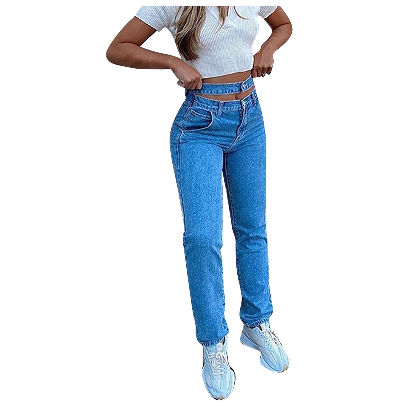 Neue Damen Jeans mit hoher Taille