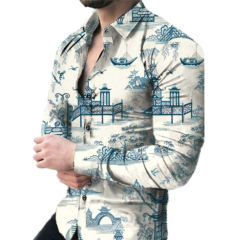 Stilvolles Herren Langarmhemd
