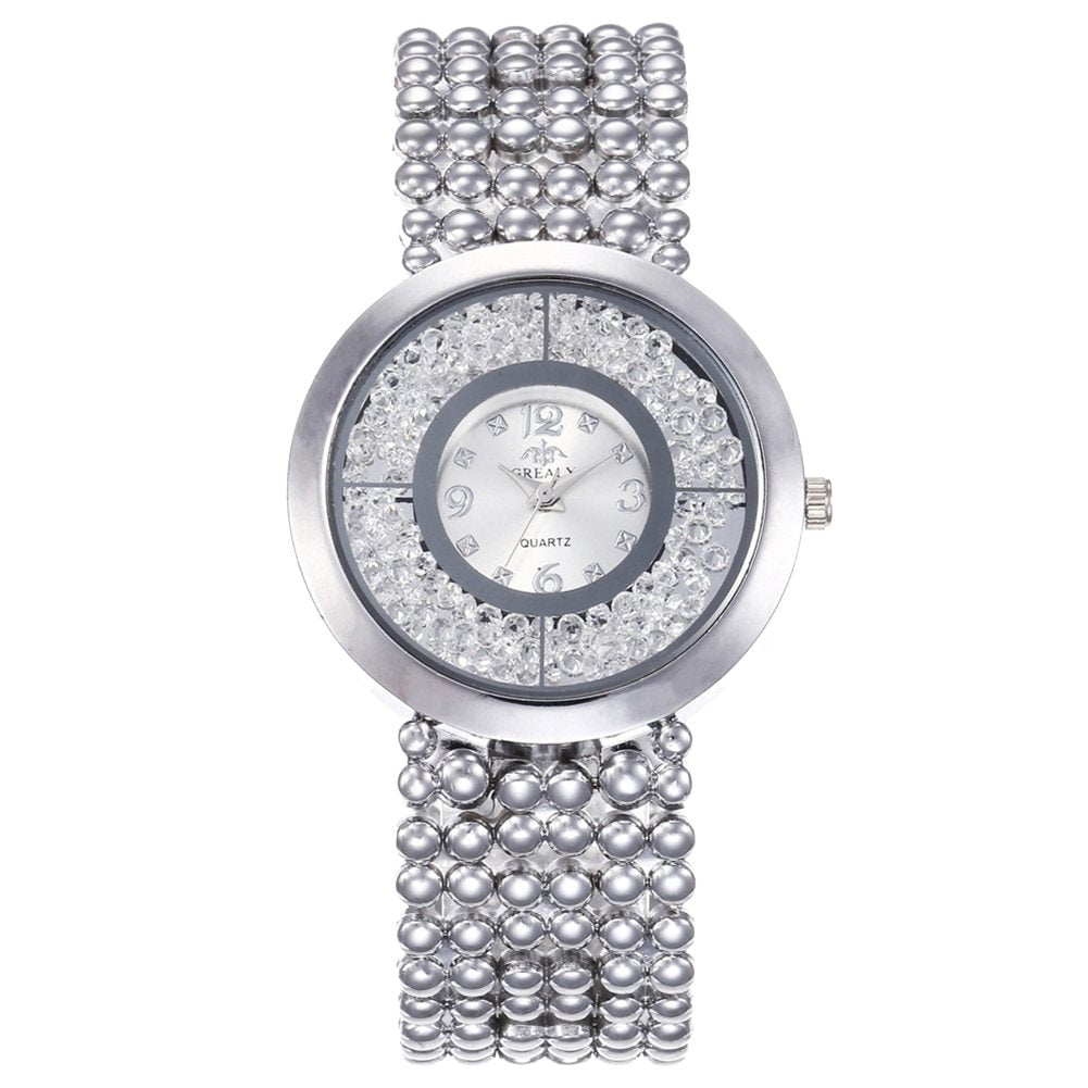 Elegante Damen-Armbanduhr mit Strass
