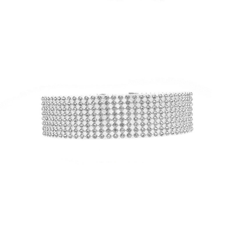 Elegante Halskette mit Kristallen und Strass für Damen