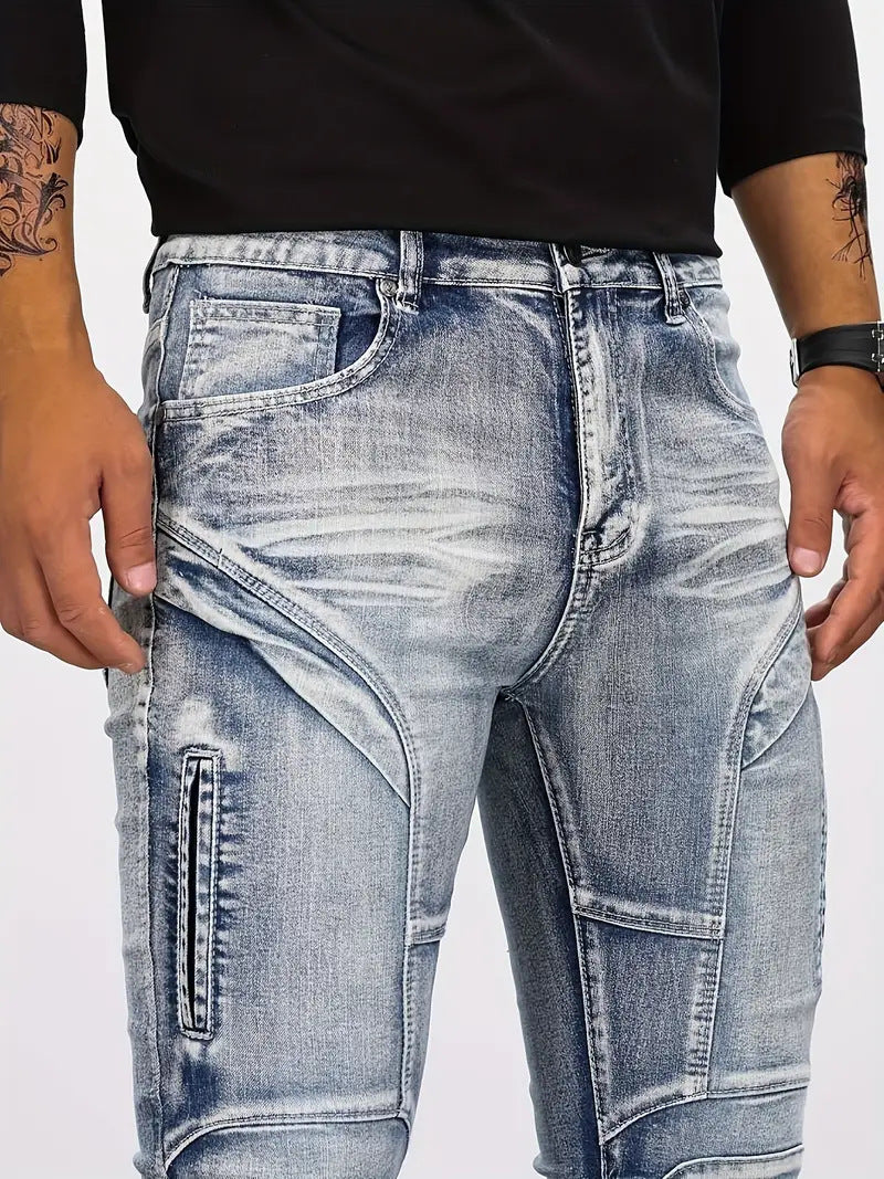 Retro Motorradjeans für Herren