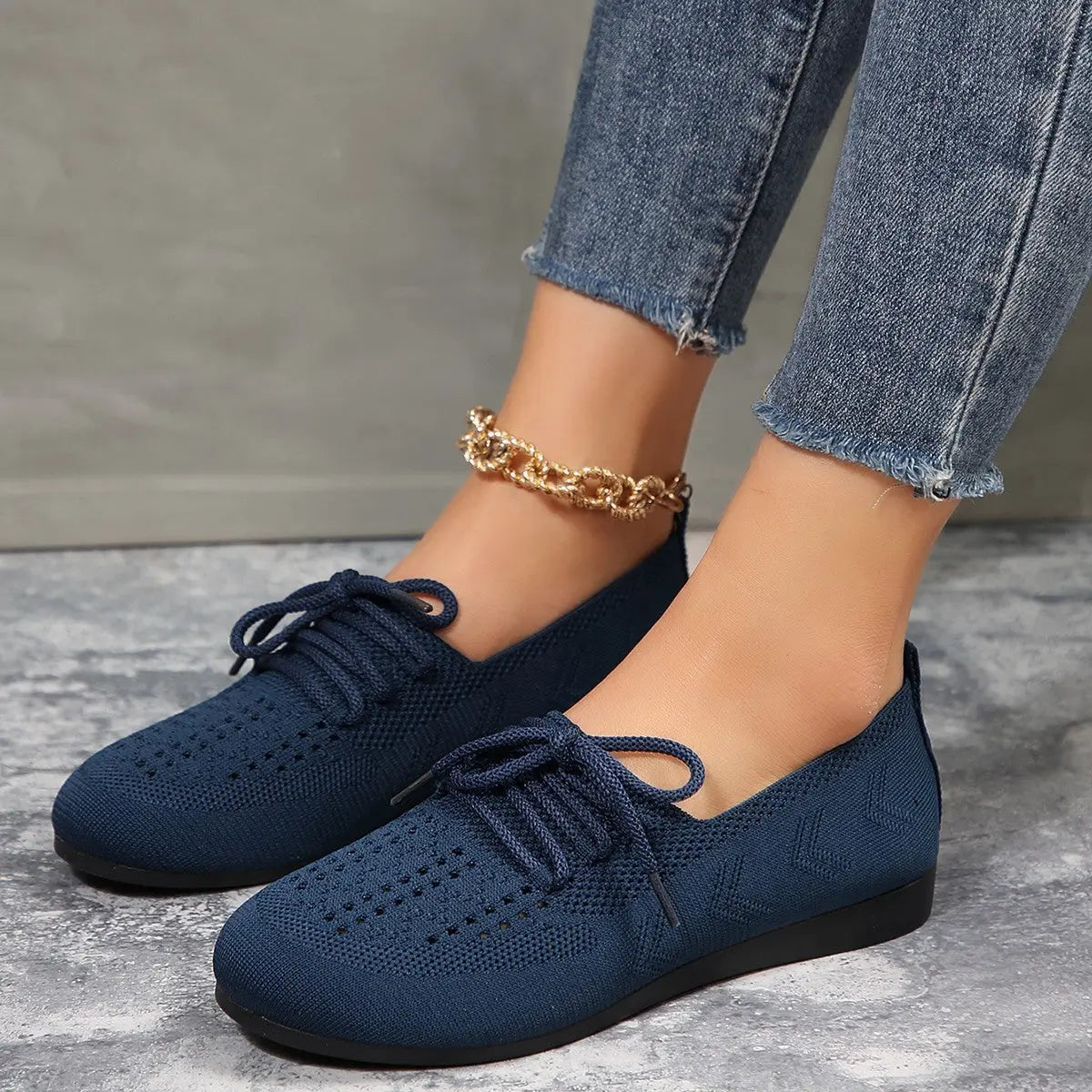 Luftig-leichte Schnürschuhe - Modische Flats für Damen