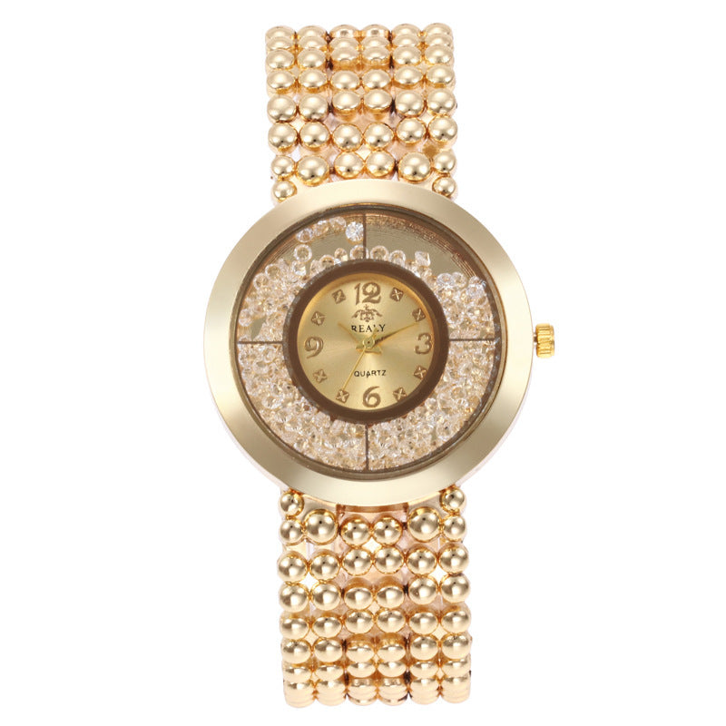 Elegante Damen-Armbanduhr mit Strass