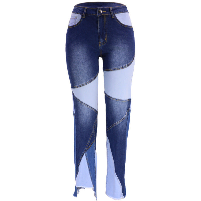 Sommerneue Damenjeans mit Patchwork