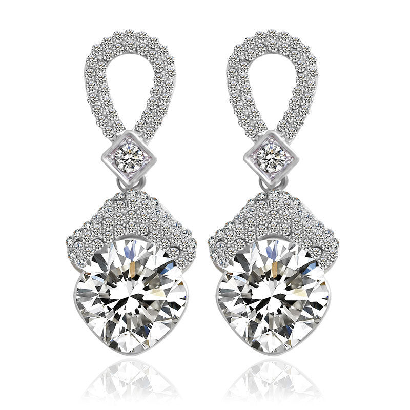 2 Sets Zirkon-Halskette & Ohrringe