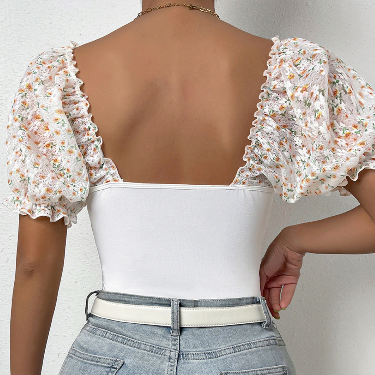 Blumiger Spitzen-Jumpsuit für Damen
