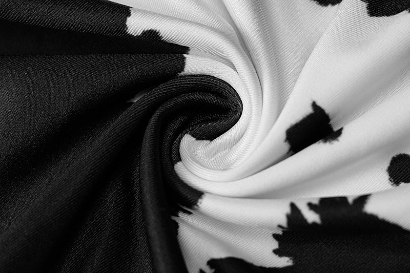 Blumendruck Rollkragenpullover Langarm Schlankheitskleid
