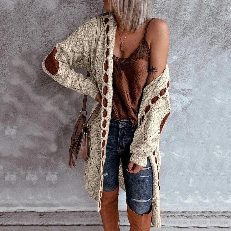 Langarm-Strickjacke