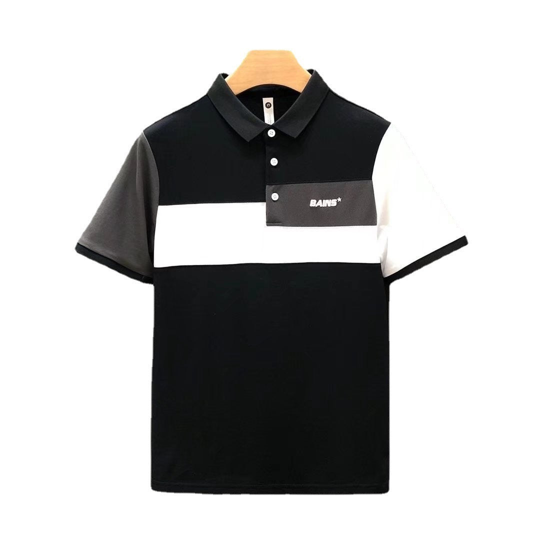 Herren Polo Shirt mit Kontrastnähten und kurzen Ärmeln