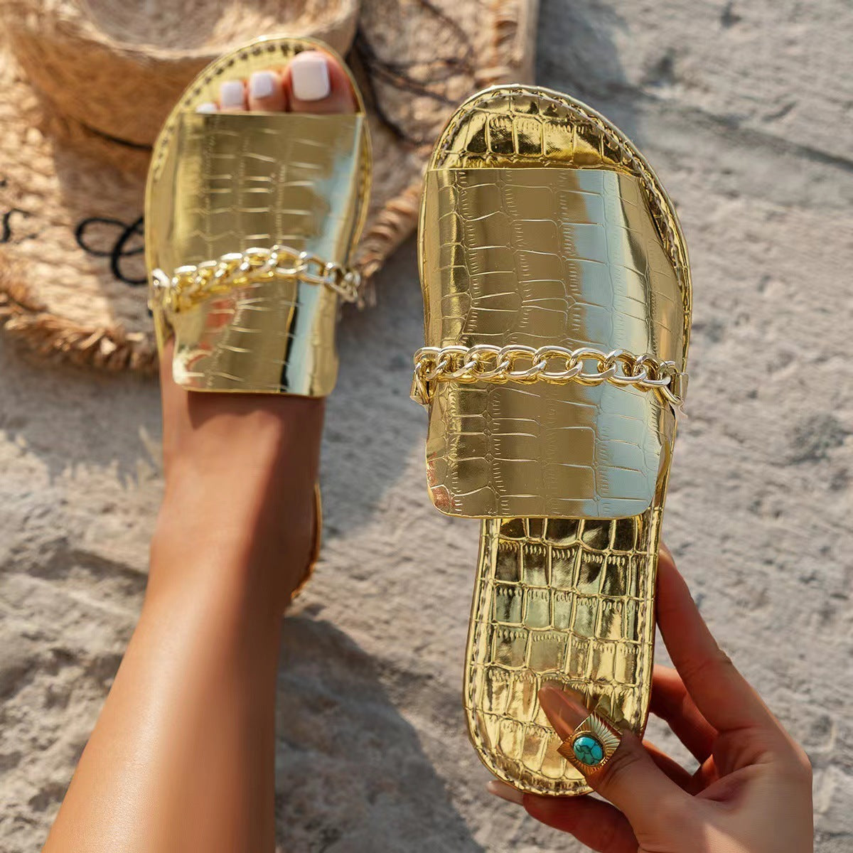 Sommerketten-Sandalen für Damen