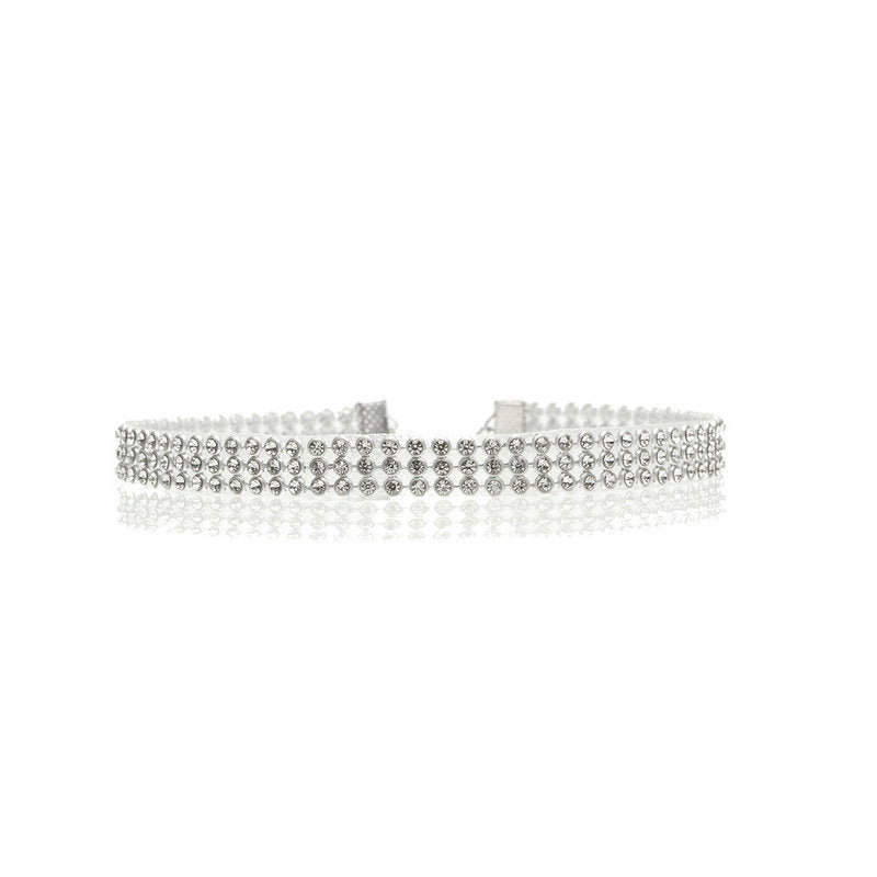 Elegante Halskette mit Kristallen und Strass für Damen