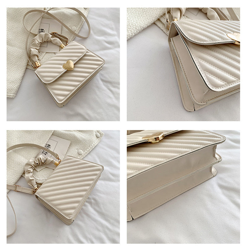 Damenhandtaschen mit modischer Ketten-Schultertasche und Liebe-Metall-Design