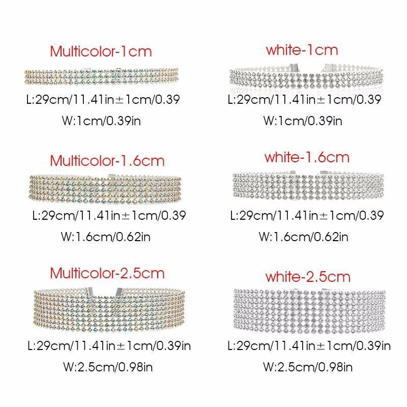 Elegante Halskette mit Kristallen und Strass für Damen