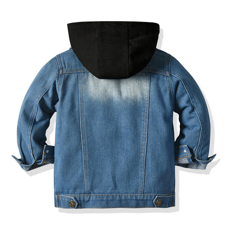 Kinder Denim-Jacke mit Kapuze