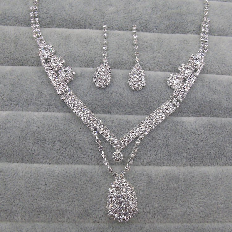 Bohrer-Wassertropfen-Brautschmuck-Set