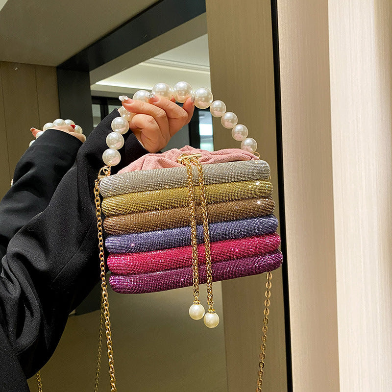 Elegante Perlen Crossbody-Tasche