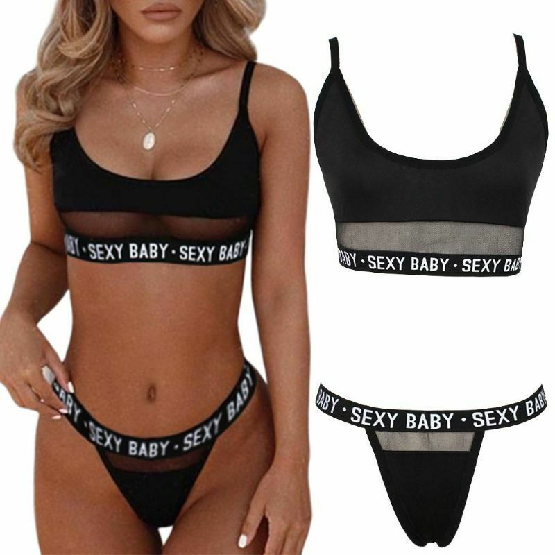 Durchbrochener Buchstaben Split-Bikini für einen verführerischen Look